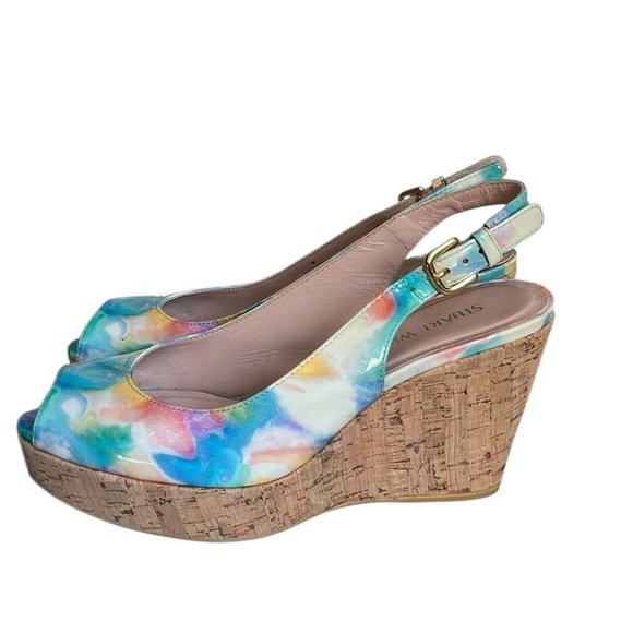 STUART WEITZMAN
Jean Patent Leather Slingback Wedge Sandals - Picture 6 of 10